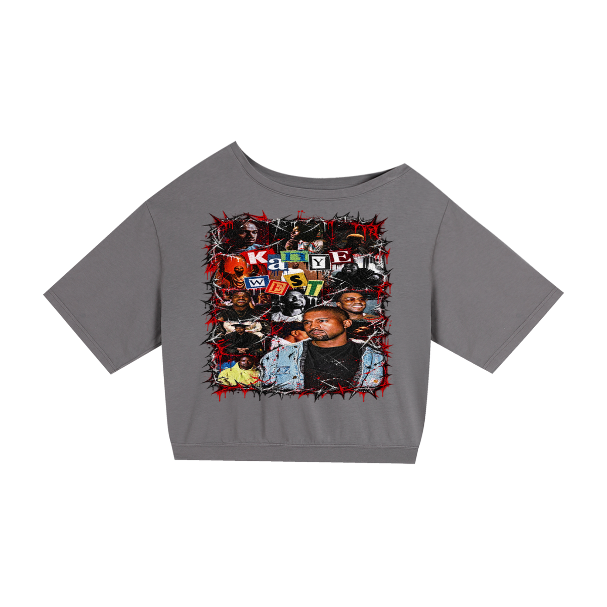 Kanye' Asymmetric Shoulder Oversized T-Shirt