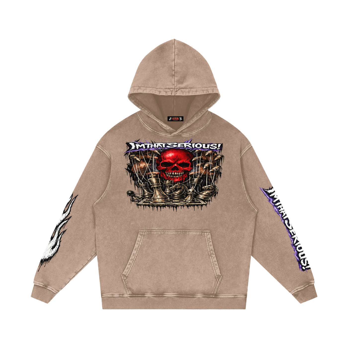 Snow Washed Loose Cotton Hoodie