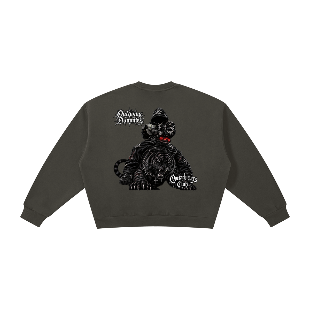 Overachievers Club' Oversized Boxy Fleece Hoodie, Sweatshirt, Sweatpant & Shorts Fit