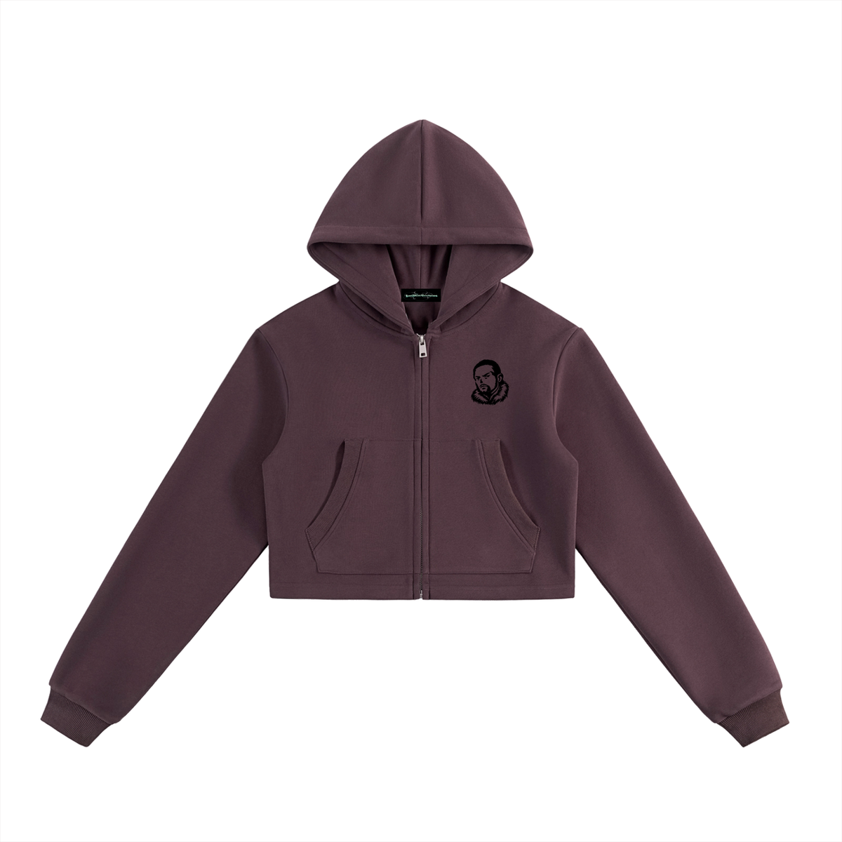 Overachievers Club' Cropped Zip-Up Hoodie & Sweatpants