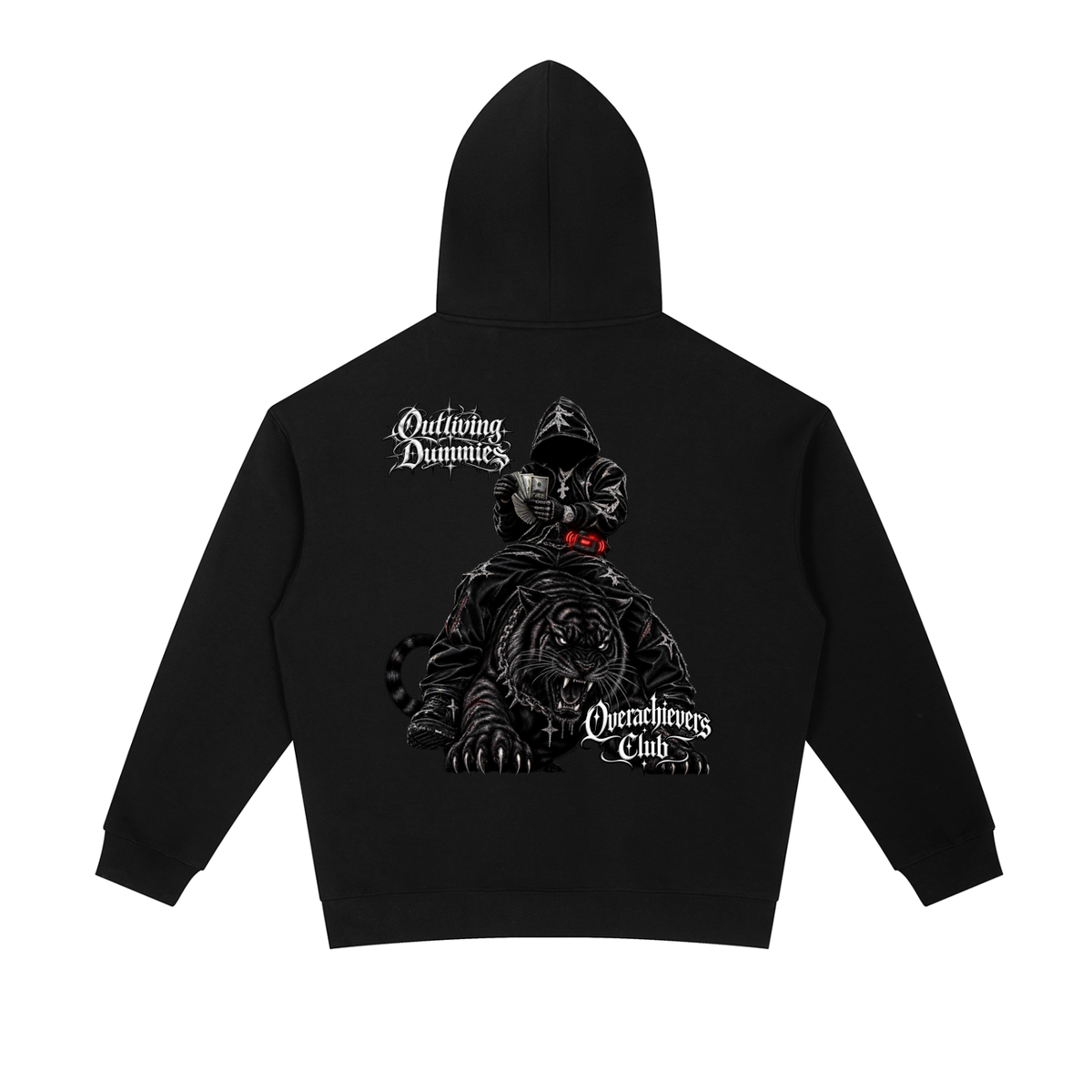 Overachievers Club' High Neck  Zip-Up Hoodie, Sweatpant & Sweatshirt Fit