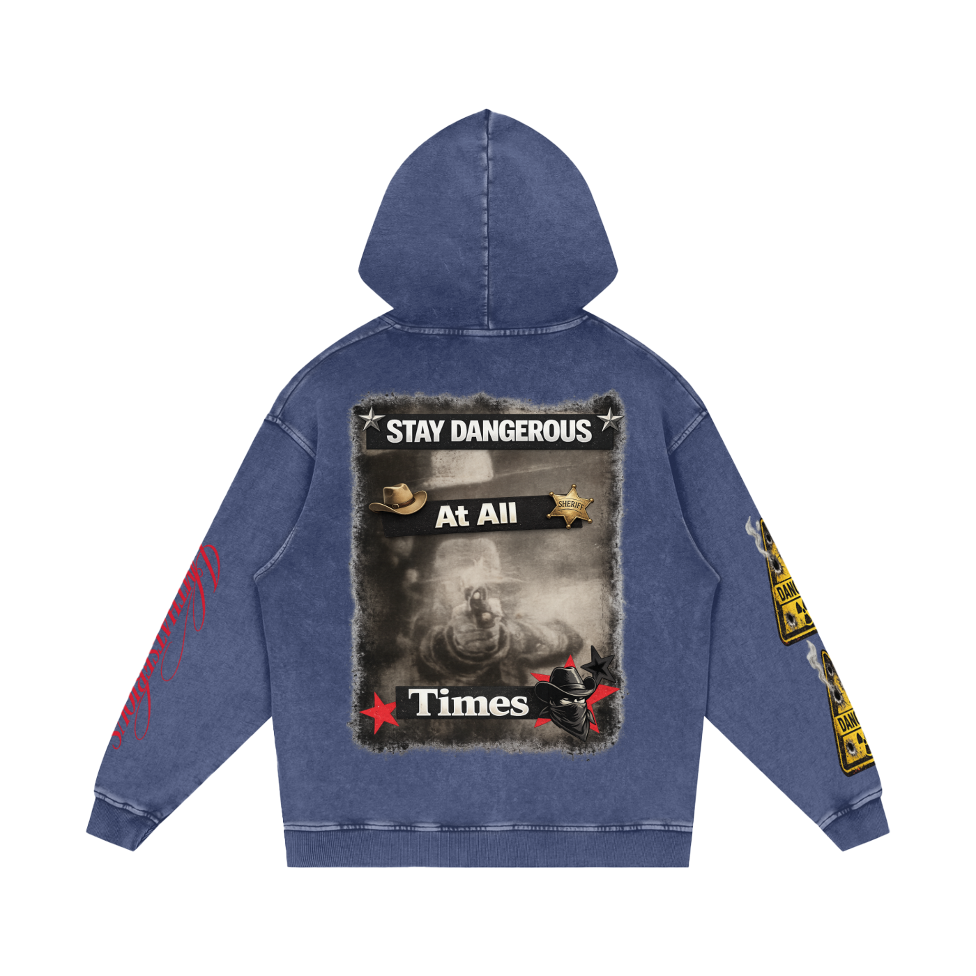 Snow Washed Loose Cotton Hoodie