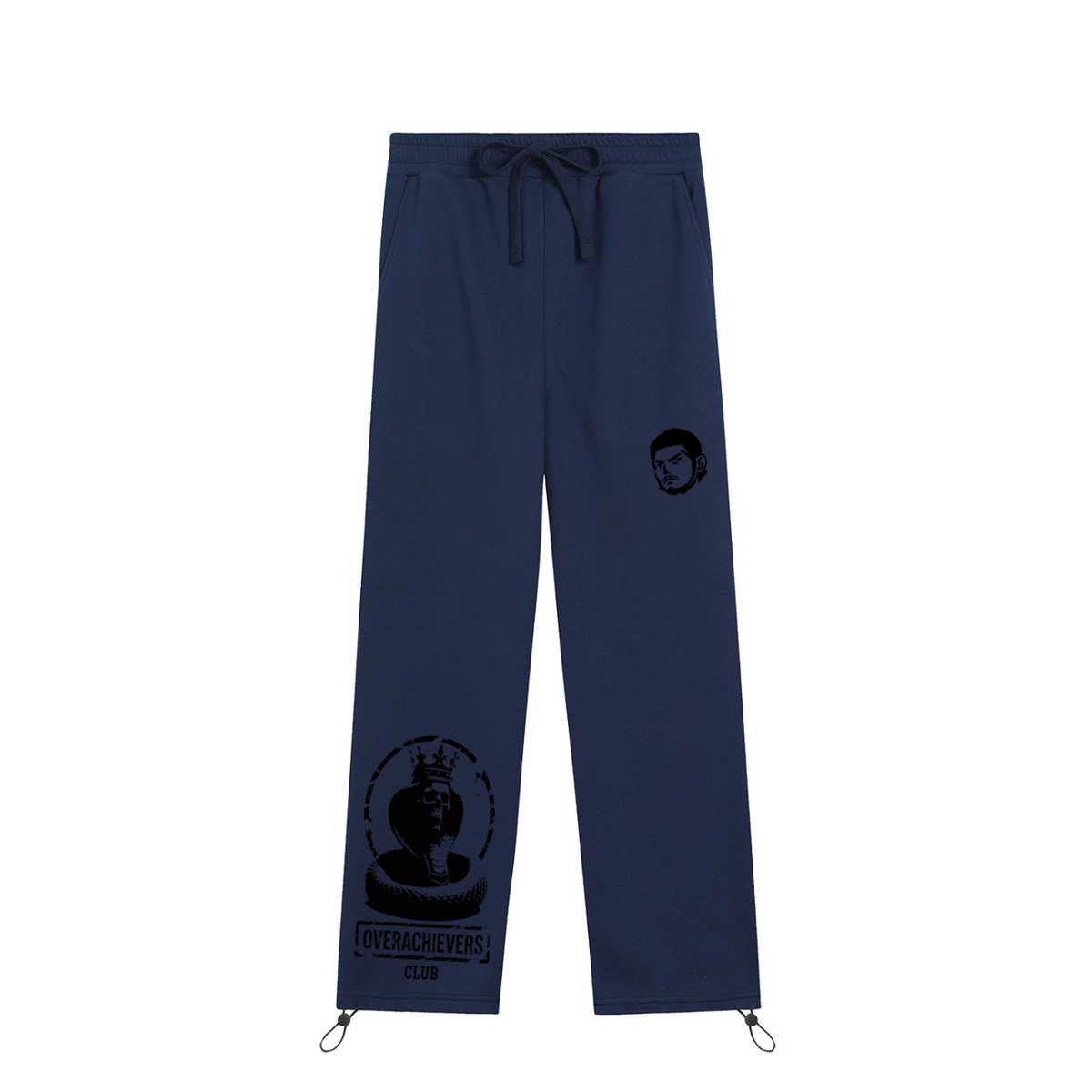 Overachievers Club' Contrast Trim Stand Collar Jacket & Sweatpant