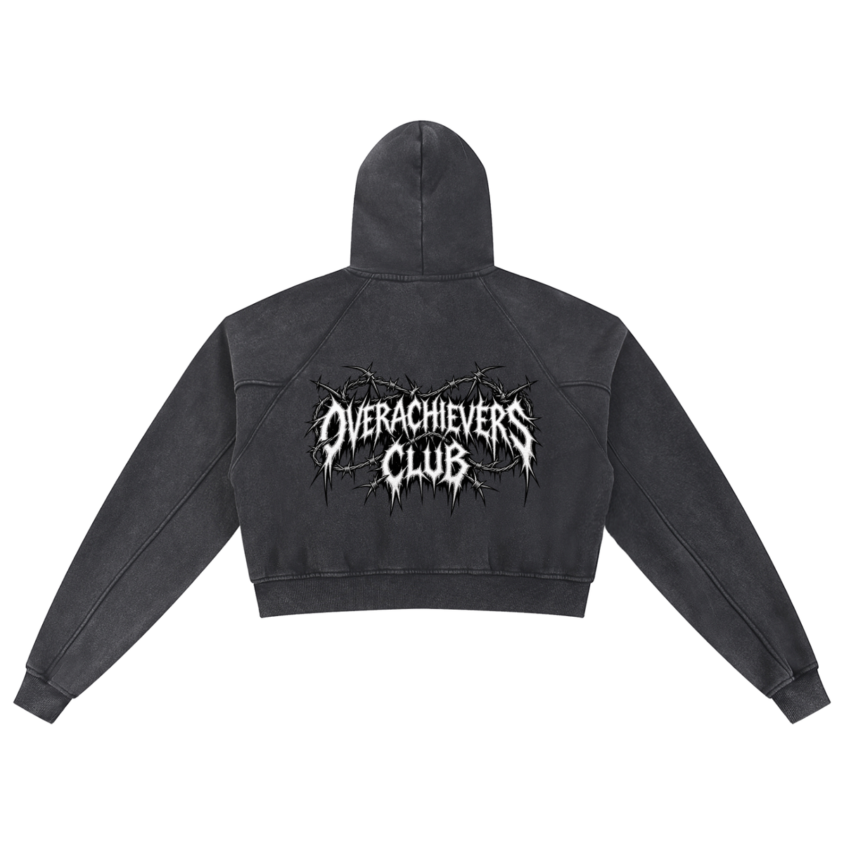 Overachievers Club' Snow Washed Cropped Hoodie & Sweatpants