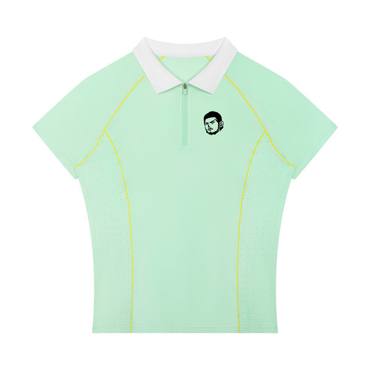 Overachievers Club' Women’s Slim Fit Quarter-Zip Polo Shirt