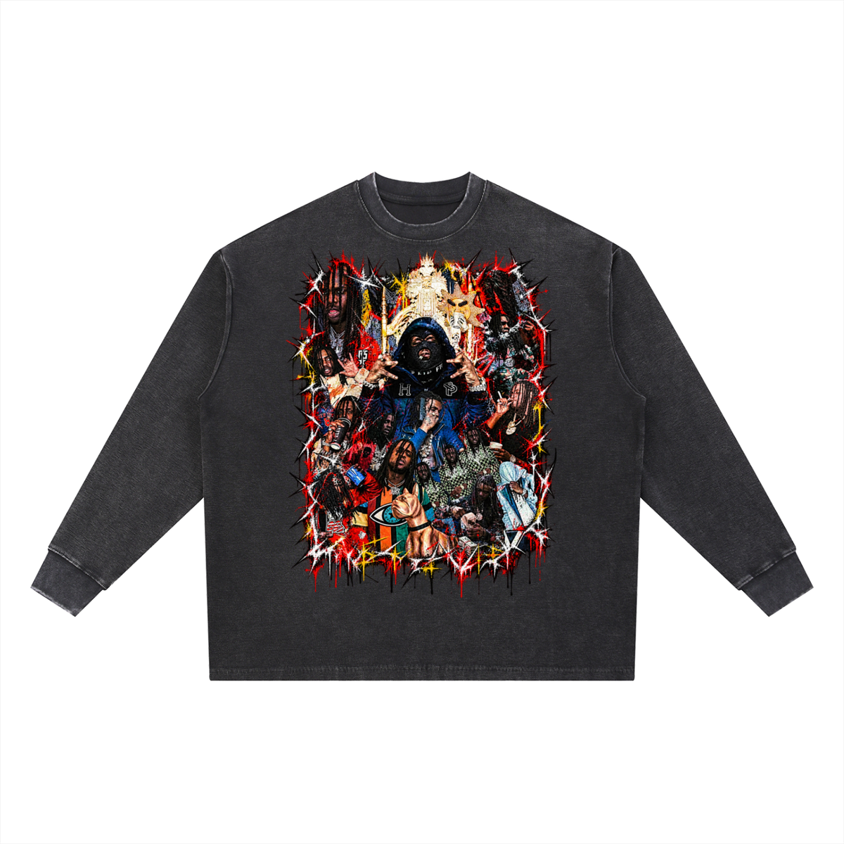 Sosa' Mineral Wash Waffle Oversized T-Shirt