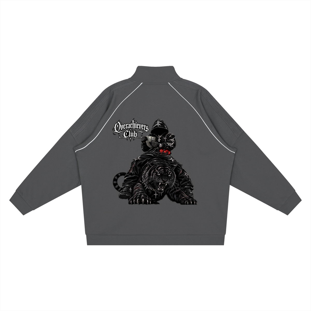 Overachievers Club' Reflection Striped Raglan Jacket & Sweatpants
