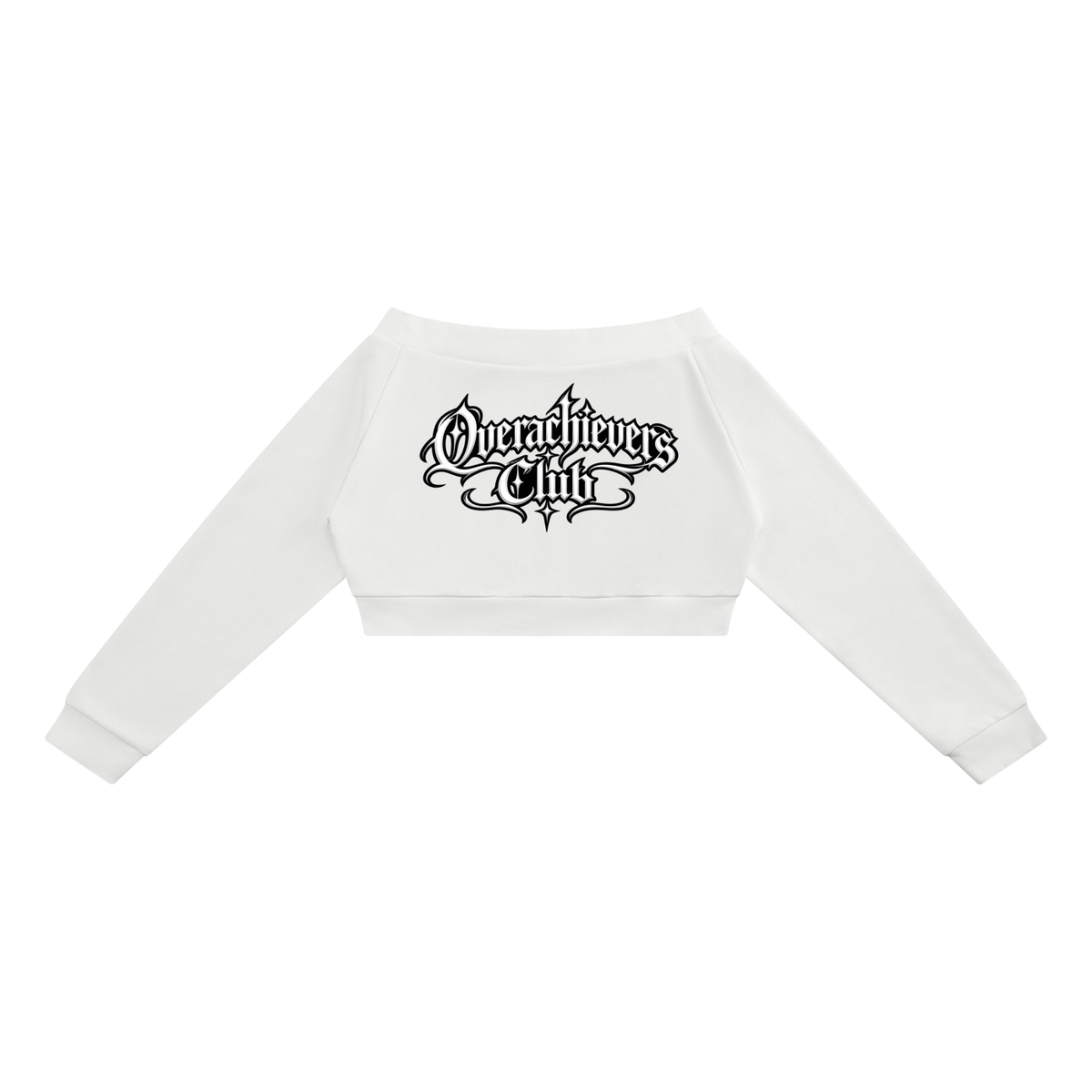 Sudadera con capucha y cremallera completa para mujer de hombros descubiertos de Overachievers Club'