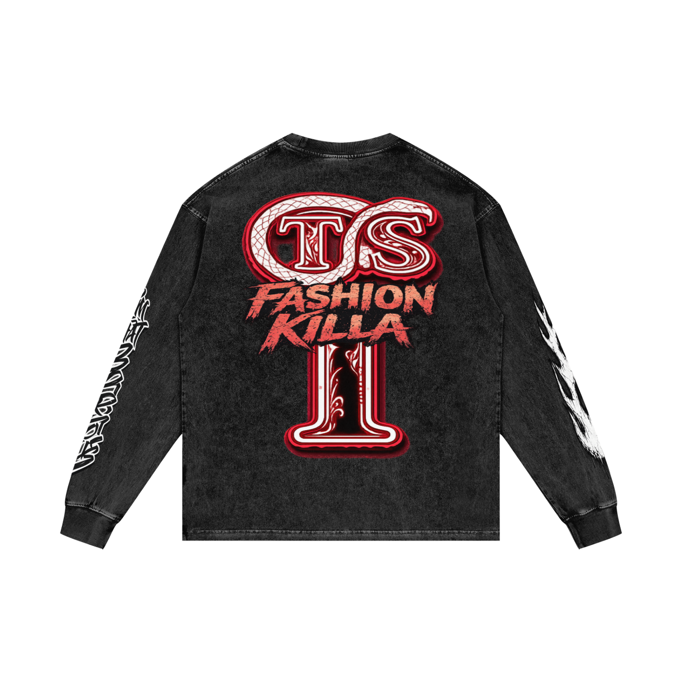Acid Wash Oversize Long Sleeve T-Shirt