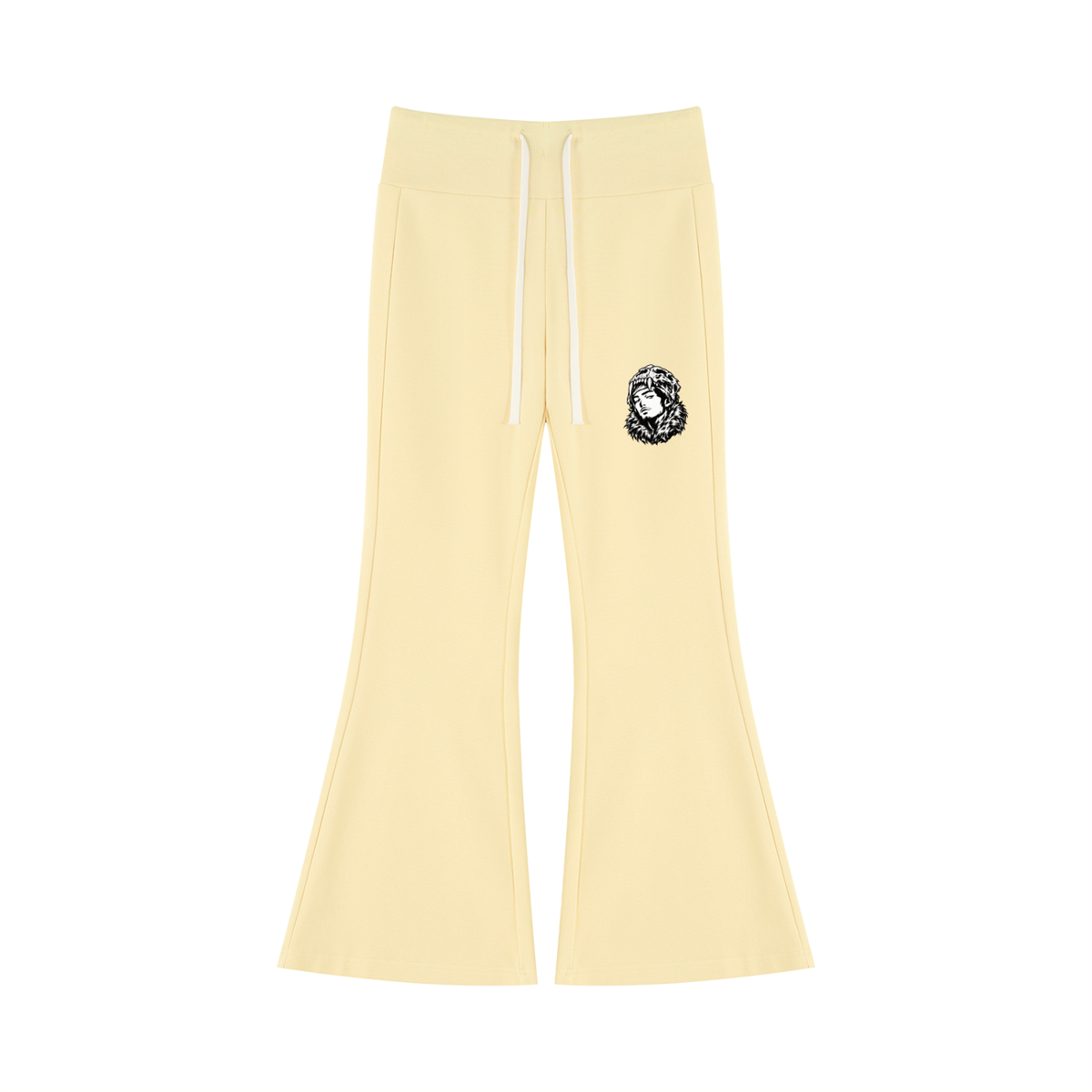 Overachievers Club' Women’s Slim Crop Full Zip Hoodie & Flared Leg Pants