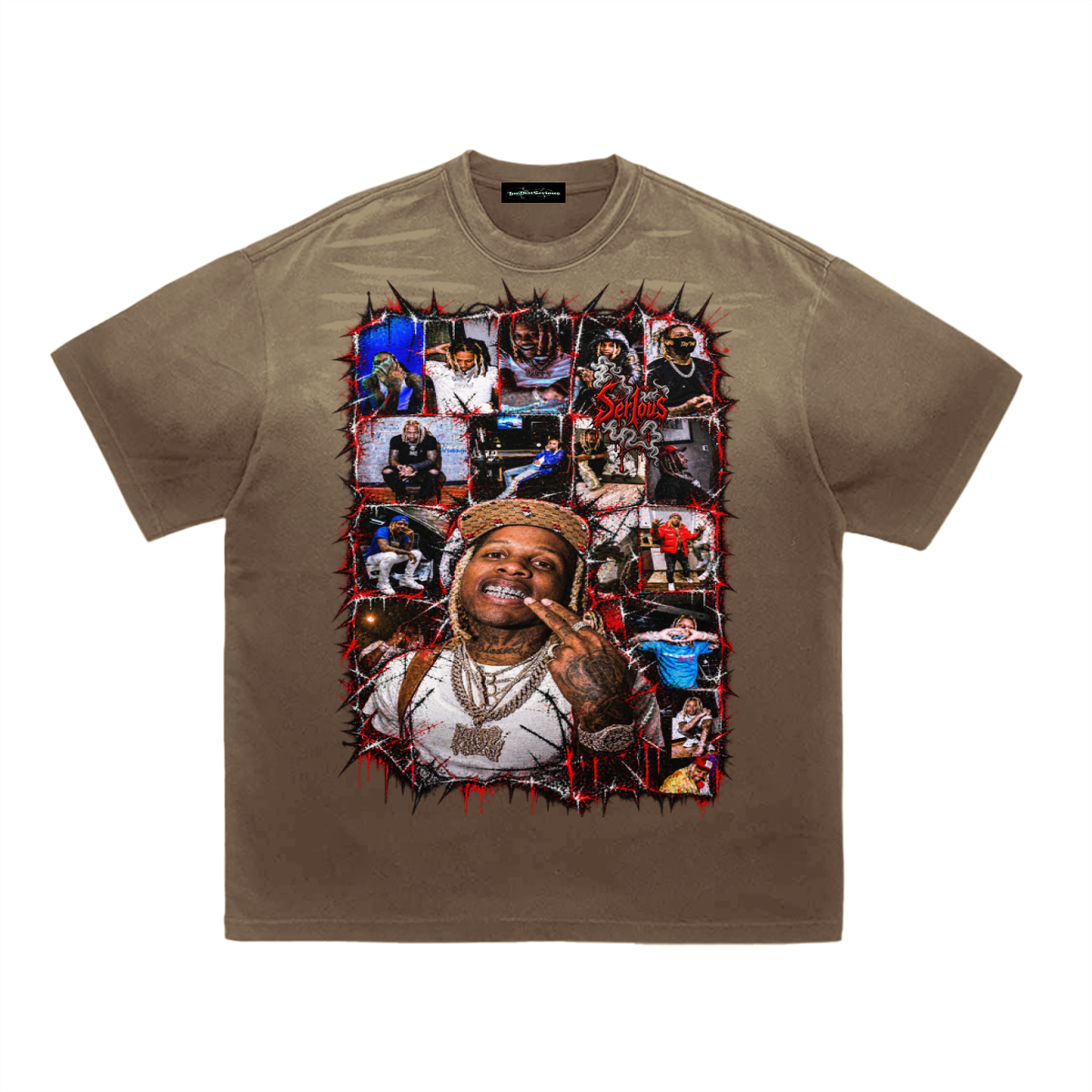 Durk' Tiger Stripe Gradient Washed T-Shirt