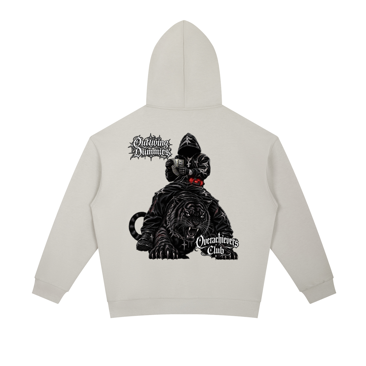 Overachievers Club' High Neck  Zip-Up Hoodie, Sweatpant & Sweatshirt Fit