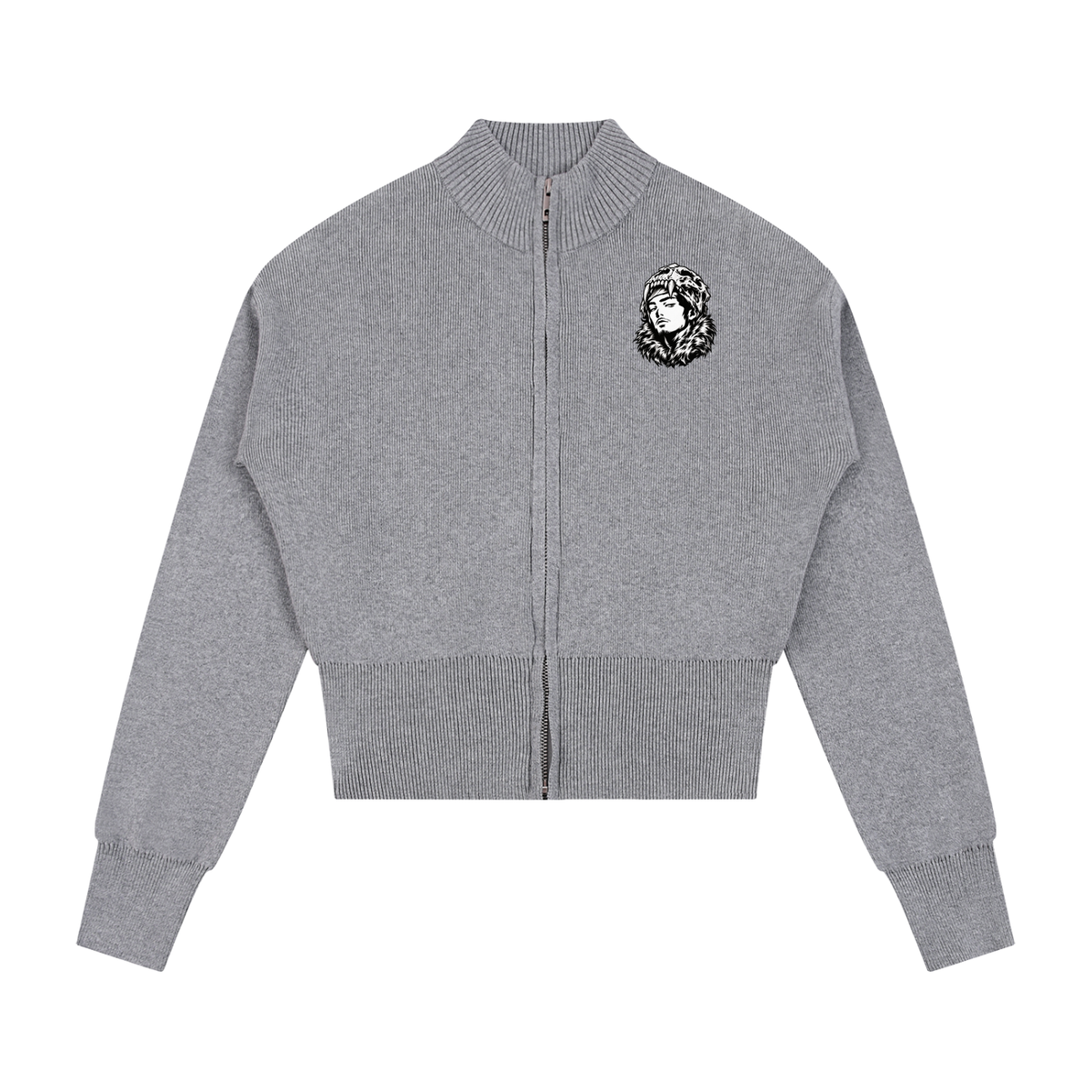 Overachievers Club' Women’s Mock Neck Zip Up Cardigan