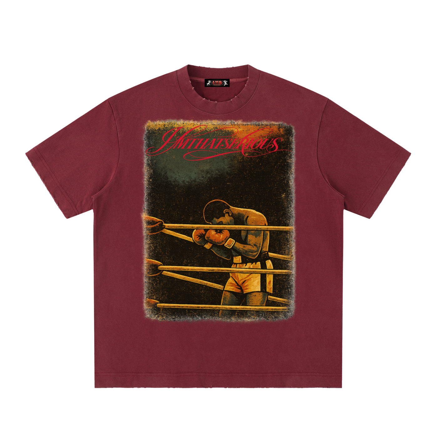 Heavyweight Vintage Washed Frayed T-Shirt