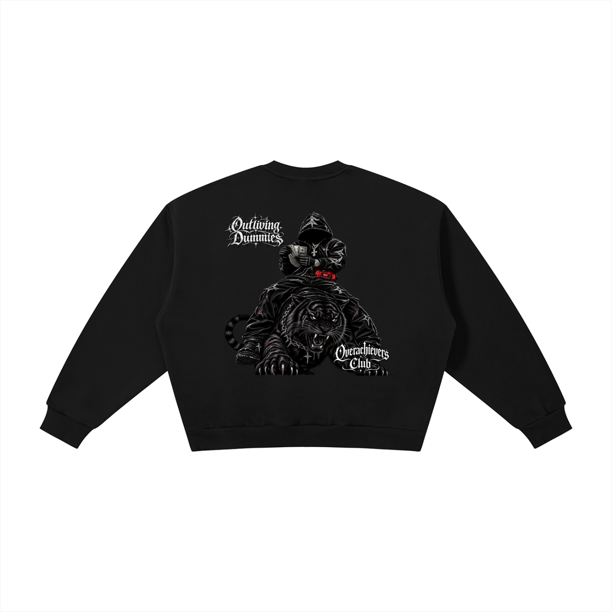 Overachievers Club' Oversized Boxy Fleece Hoodie, Sweatshirt, Sweatpant & Shorts Fit