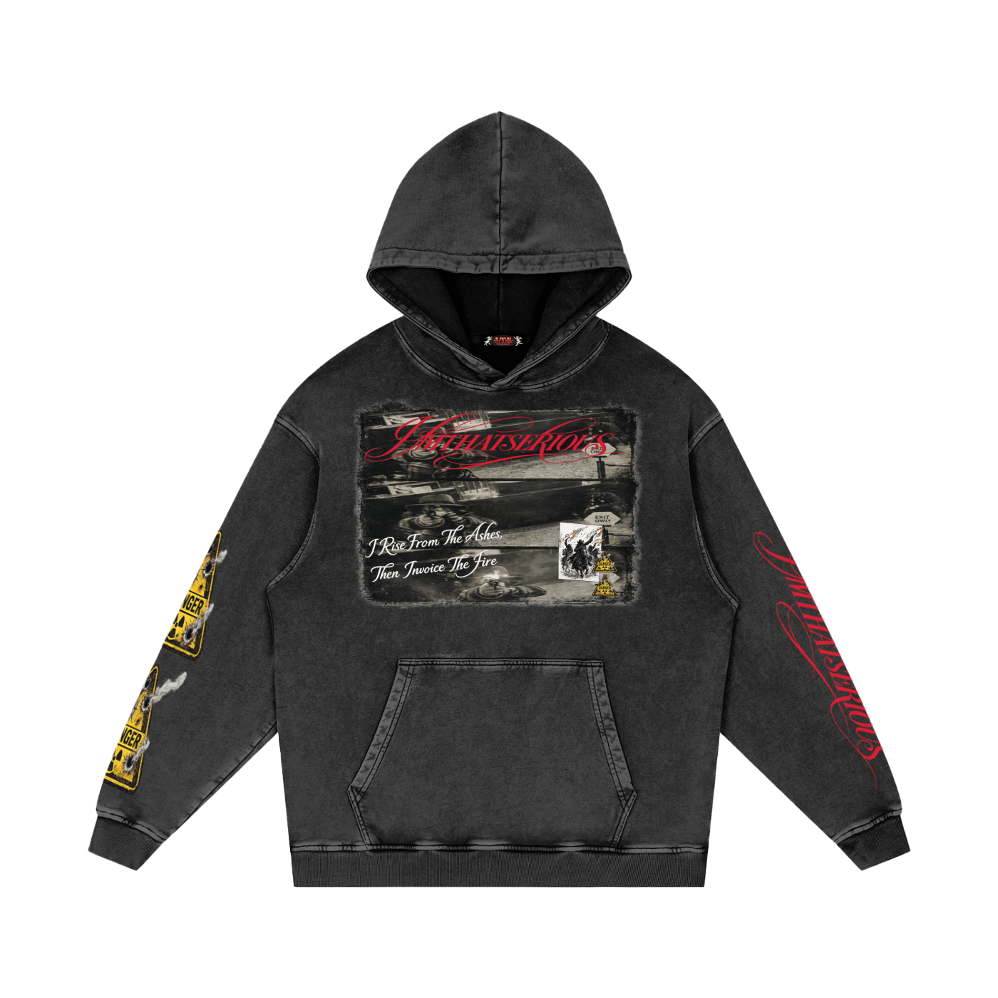 Snow Washed Loose Cotton Hoodie