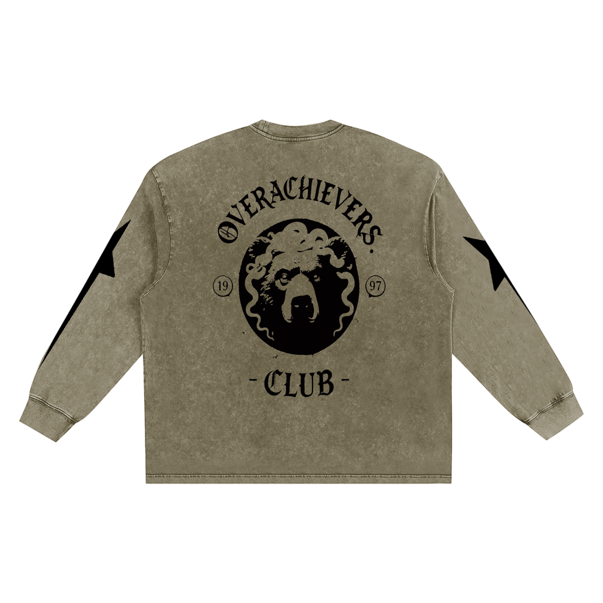Overachievers Club' Snow Washed Frayed Edge Tee