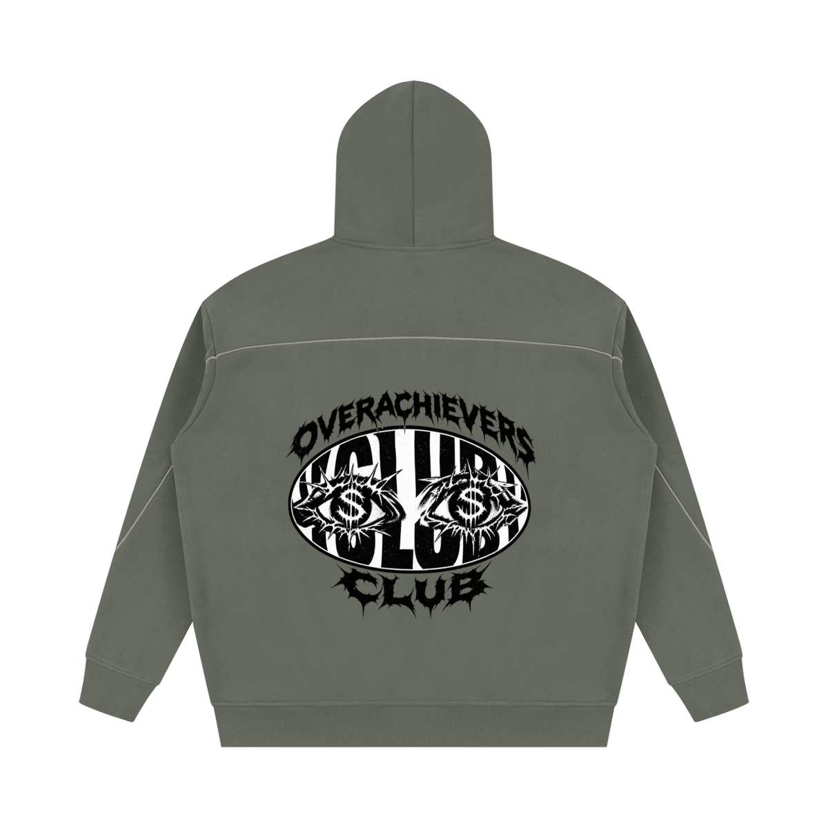 Overachievers Club' Oversized Piping Fleece Hoodie & Sweatpant