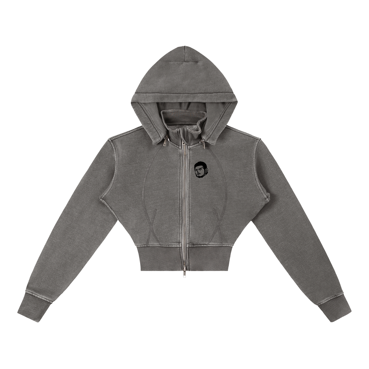 Overachievers Club' Vintage Washed Cropped Fleece Hoodie & Pants Fit