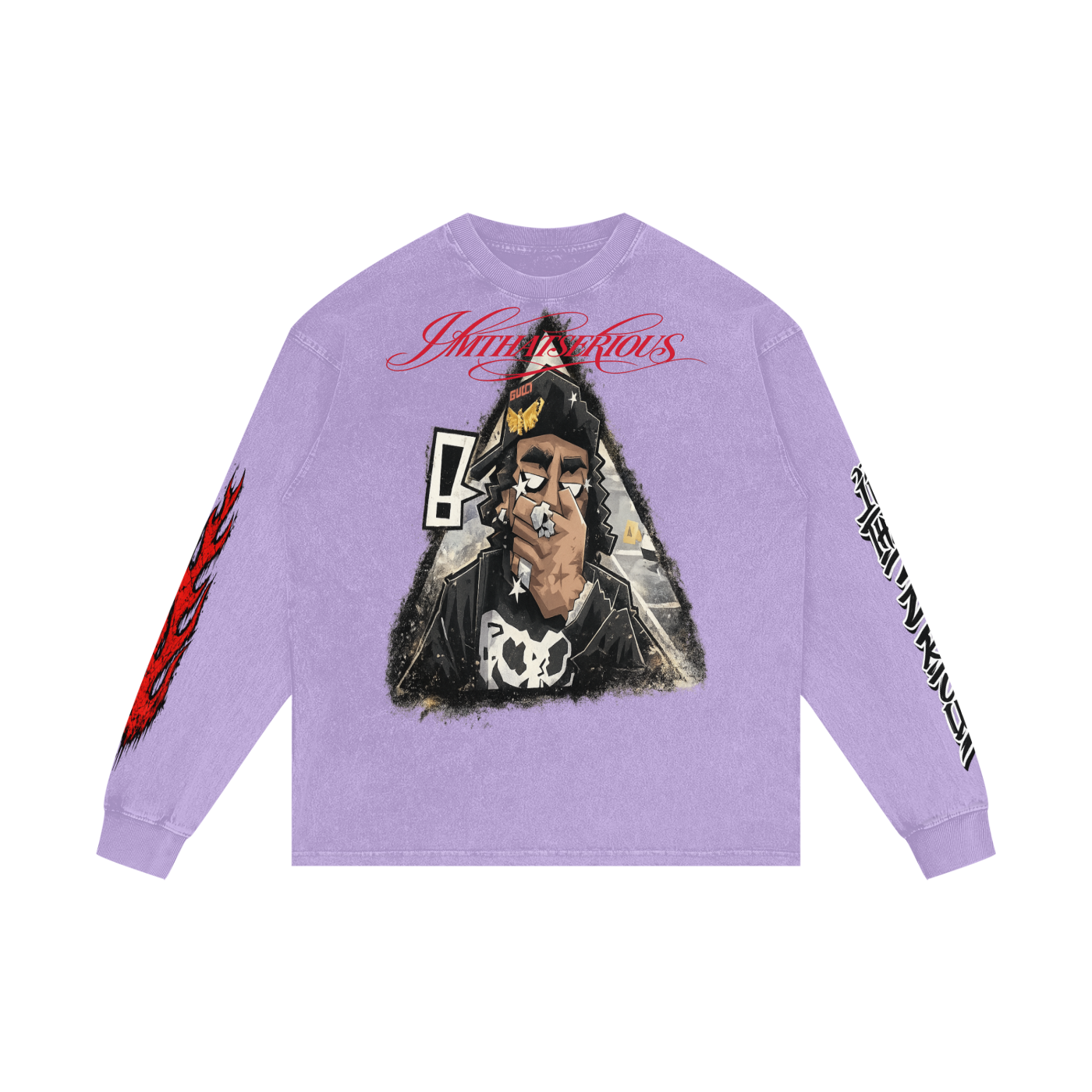 Acid Wash Oversize Long Sleeve T-Shirt