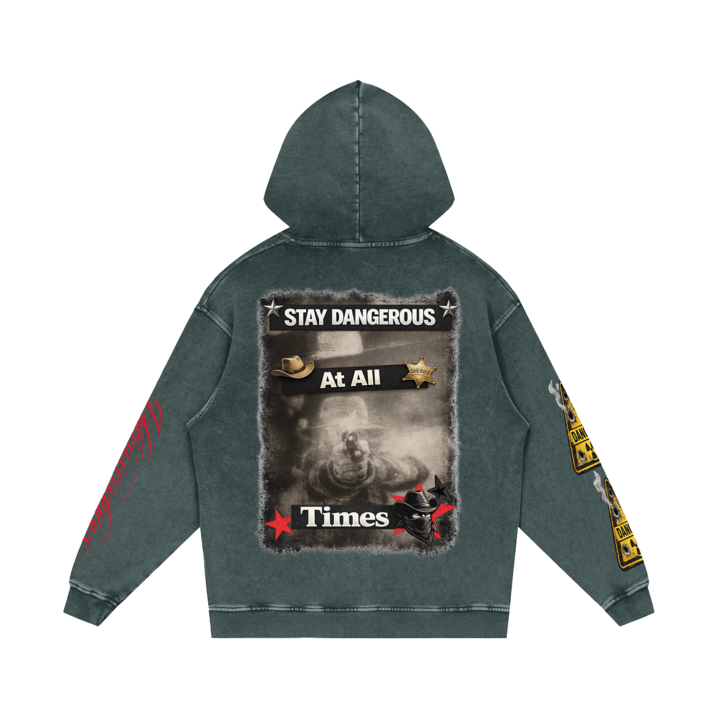 Snow Washed Loose Cotton Hoodie