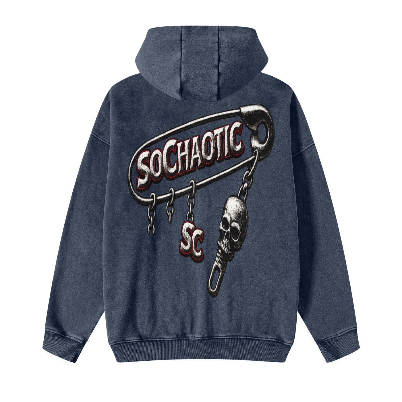 SoChaotic' Snow Washed Zip Fleece Hoodie Fit