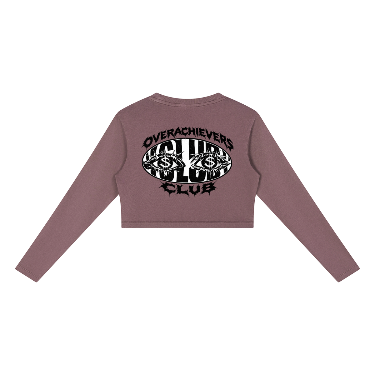 Overachievers Club' Women's Mineral Wash Crop Sweatshirt