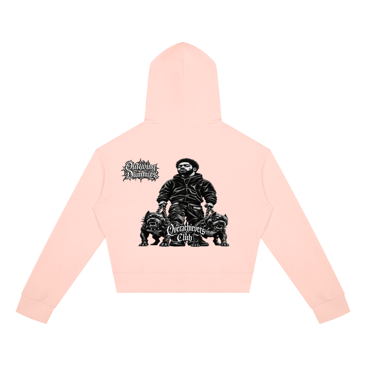 Overachievers Club' Women's Crop Full Zip Hoodie