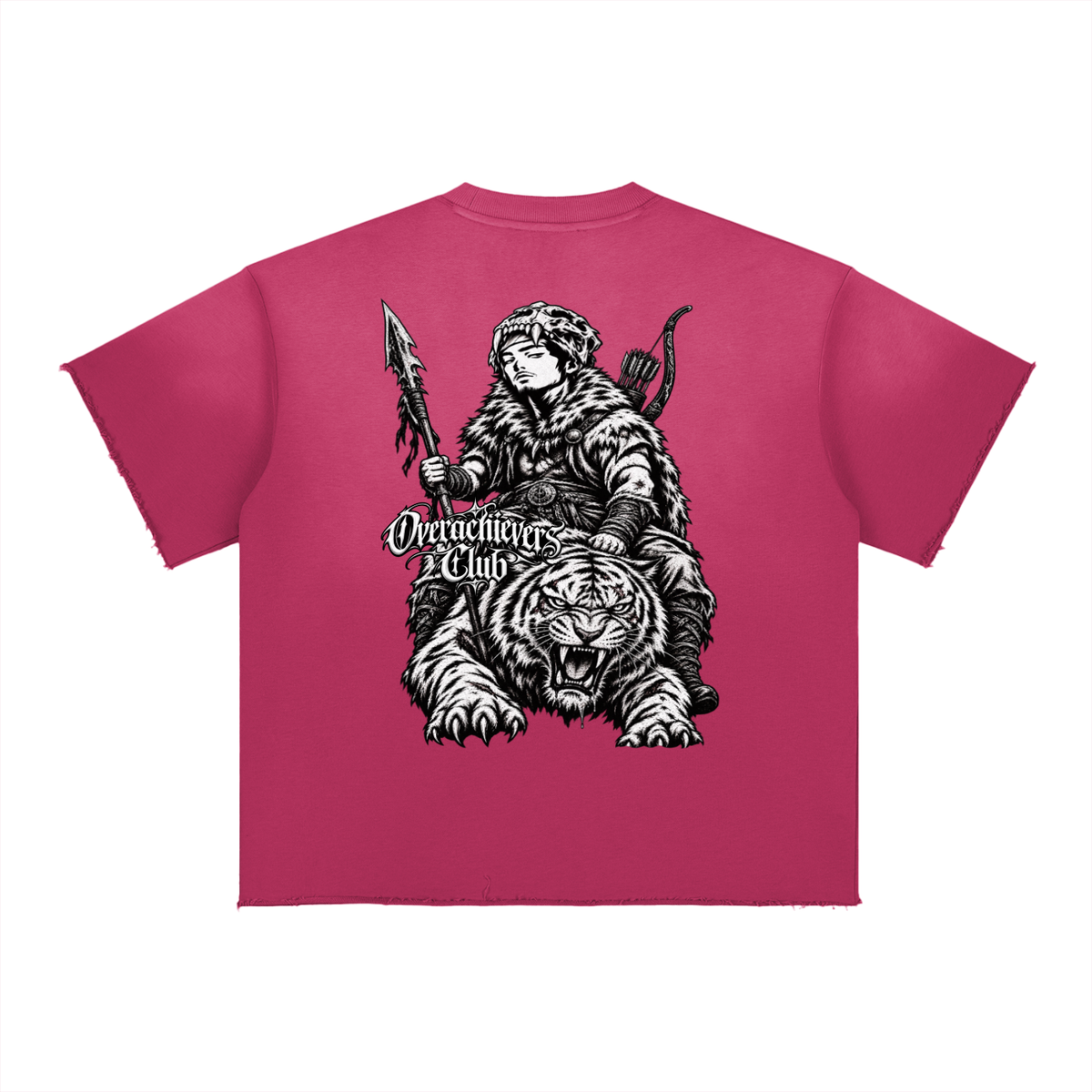 Overachievers Club' Sun Fade Raw Edge T-Shirt & Shorts