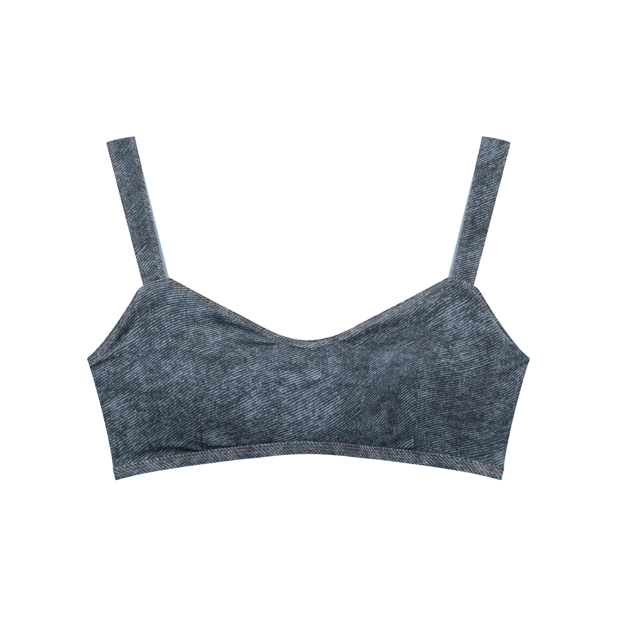 Women's Faux Denim Sports Bra & Zip-Fly Leggings Fit