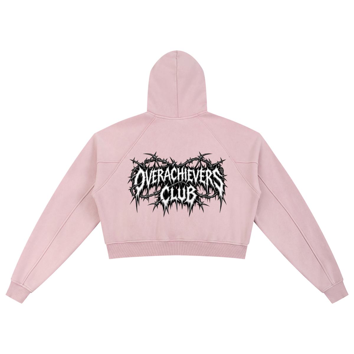 Overachievers Club' Snow Washed Cropped Hoodie & Sweatpants