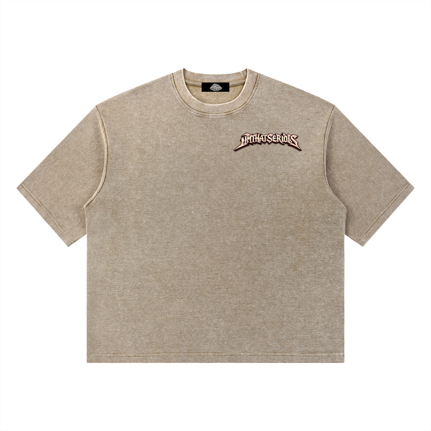 Unisex Mineral Wash Waffle Boxy T-Shirt