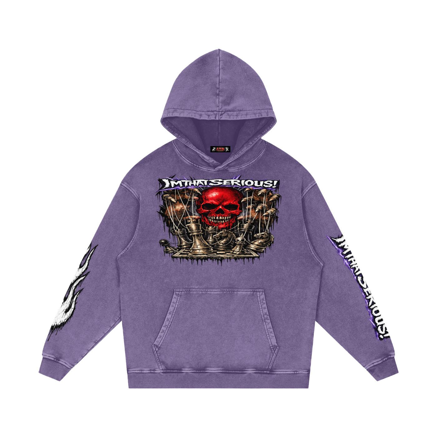 Snow Washed Loose Cotton Hoodie