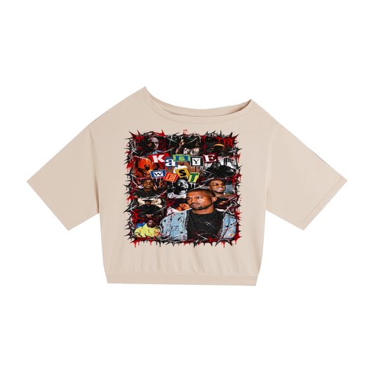 Kanye' Asymmetric Shoulder Oversized T-Shirt