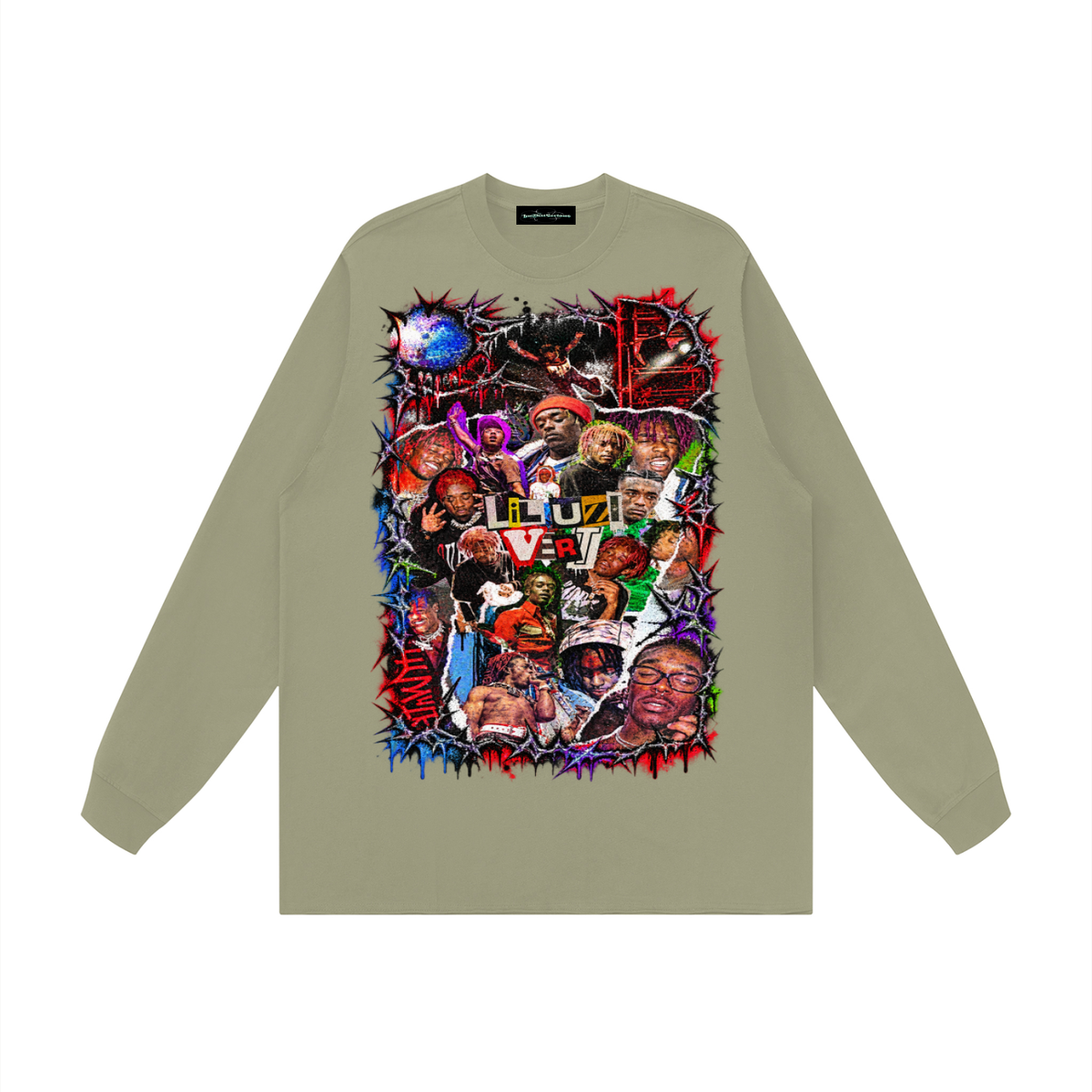 Uzi' Raw Hem Long Sleeve T-Shirt