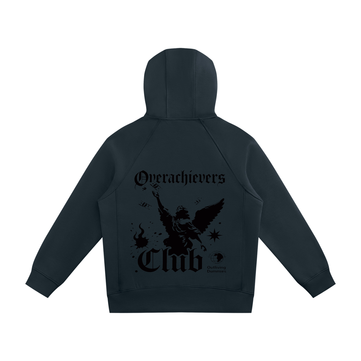 Overachievers Club' Raglan Full Zip Hoodie