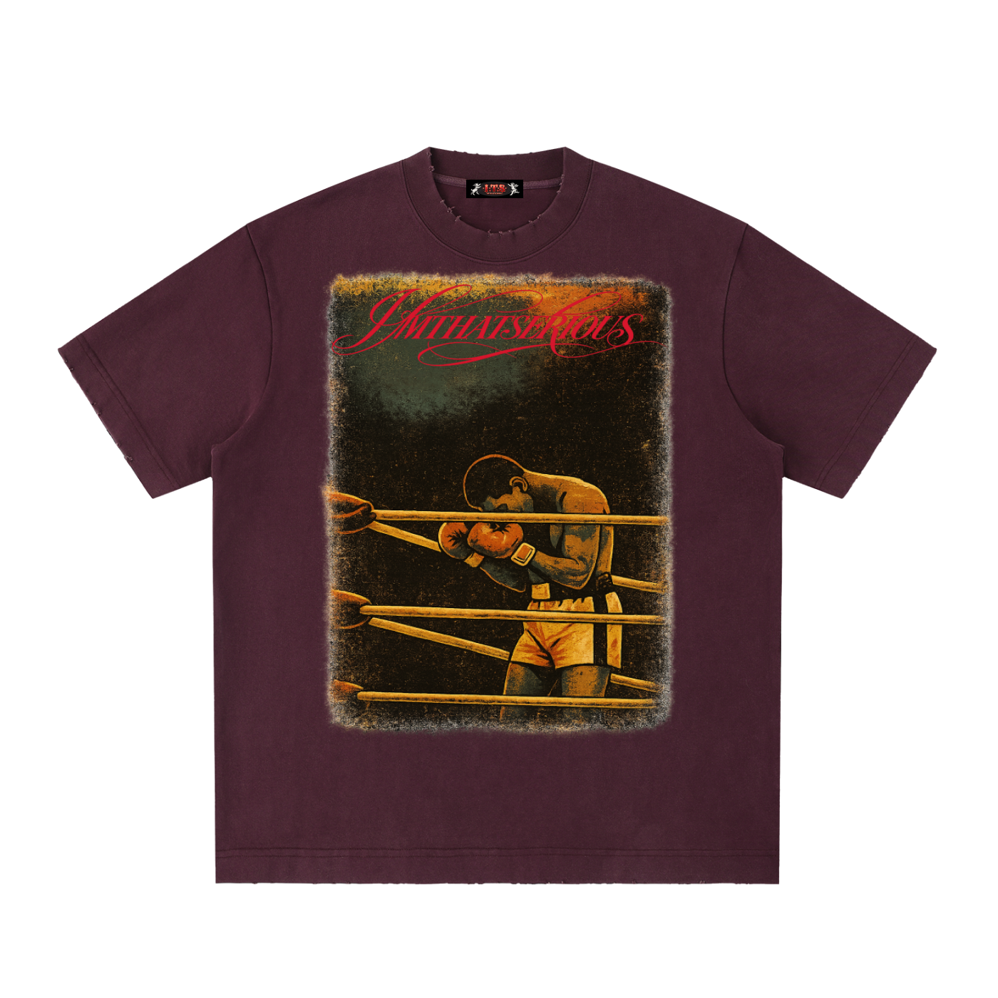 Heavyweight Vintage Washed Frayed T-Shirt