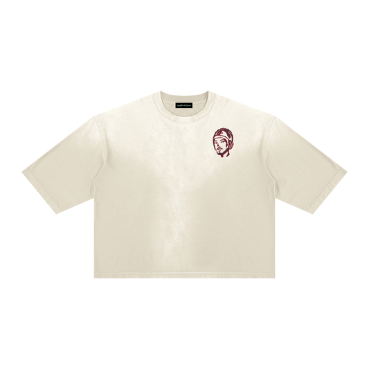 Overachievers Club' Camiseta boxy con lavado vintage y efecto descolorido por el sol