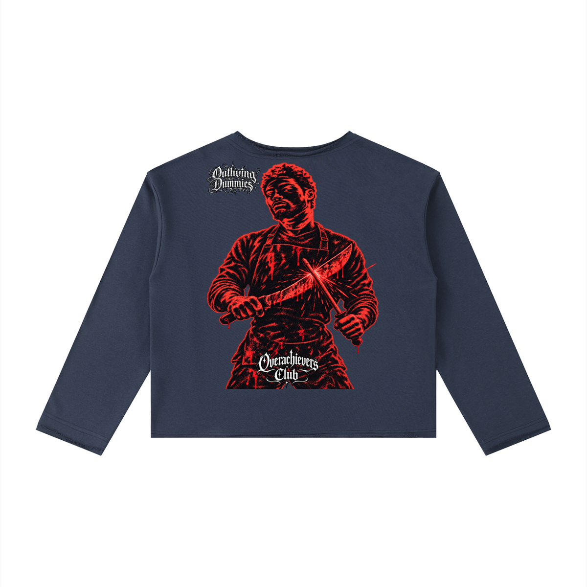 Overachievers Club' Women's Raw Hem Long Sleeve T-Shirt & Sweatpant