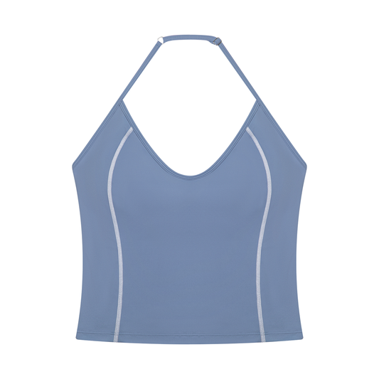 Women's Halter Neck Yoga Tank Top & Shorts Fit