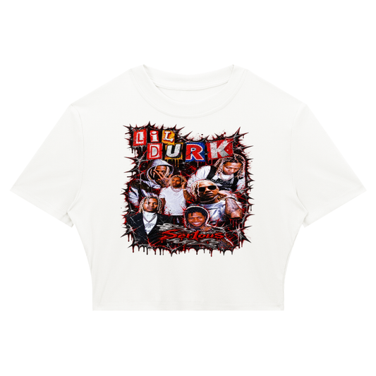 Durk' Women's Slim Ribbed Crop T-Shirt