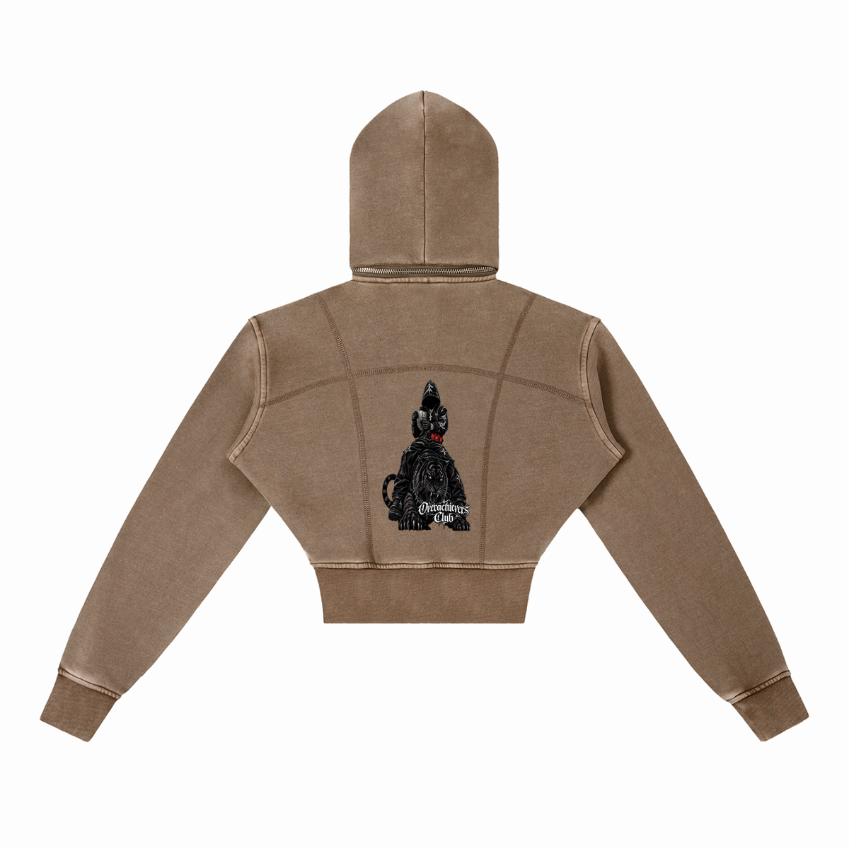 Overachievers Club' Vintage Washed Cropped Fleece Hoodie & Pants Fit