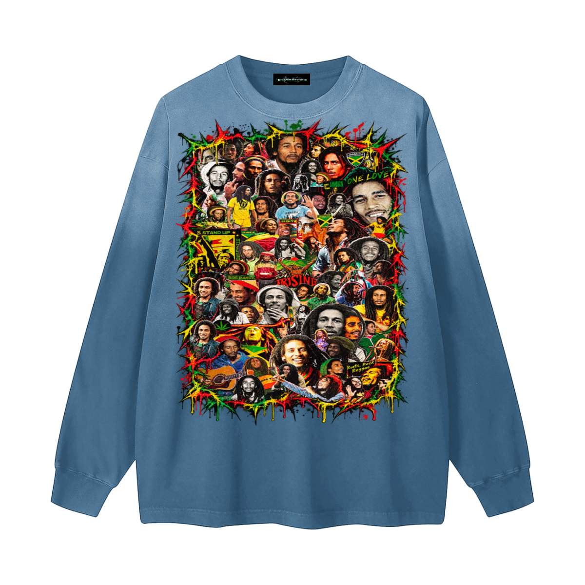 Marley' Gradient Washed Long Sleeve T-Shirt