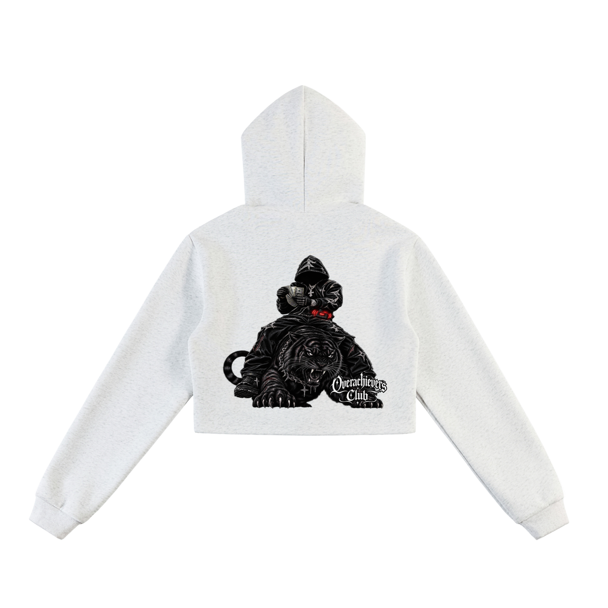 Overachievers Club' Cropped Zip-Up Hoodie & Sweatpants