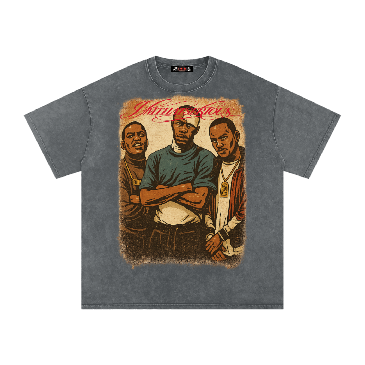 Snow Washed Oversized Cotton T-Shirt