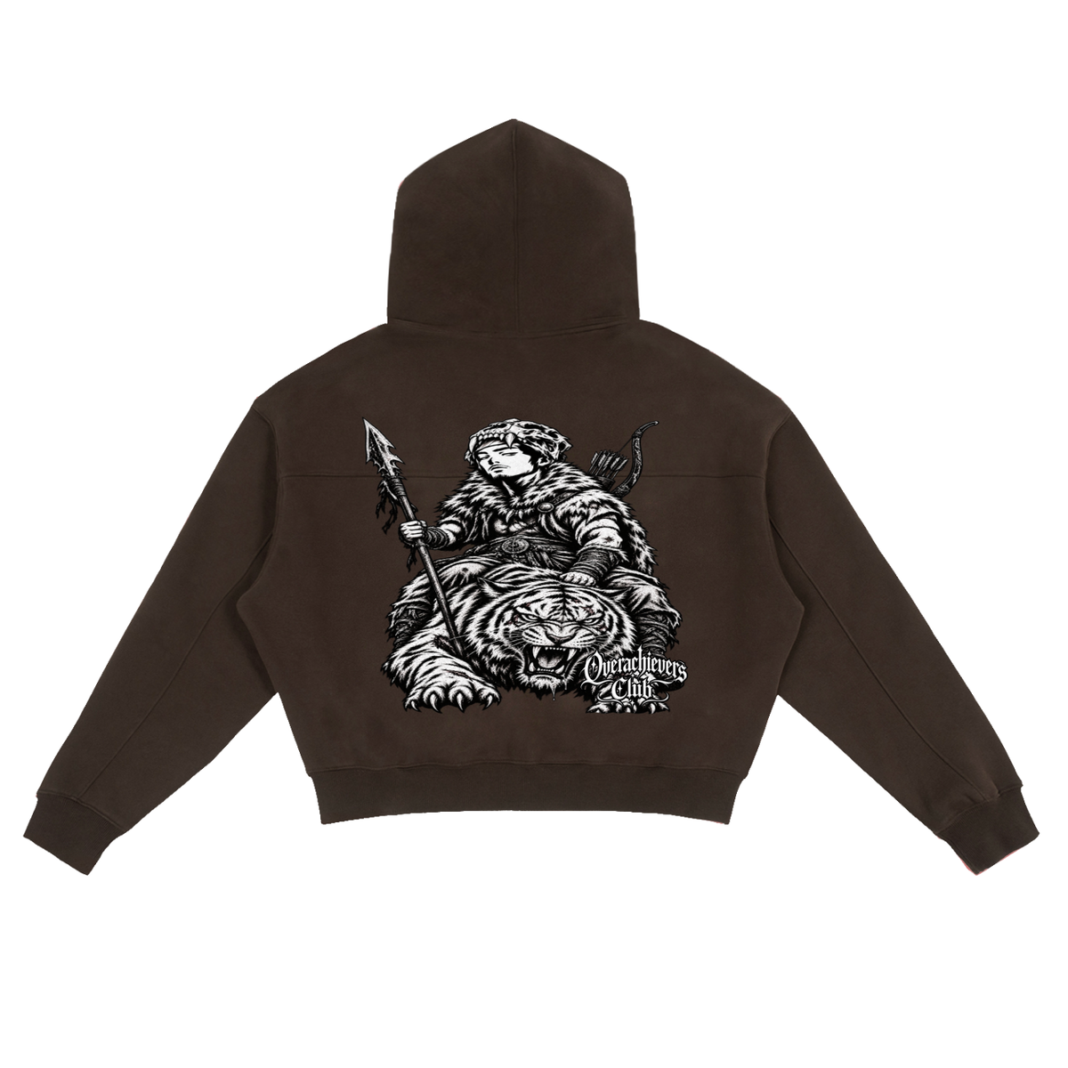 Overachievers Club' Fleece Zip-Up Boxy Hoodie & Sweatpant