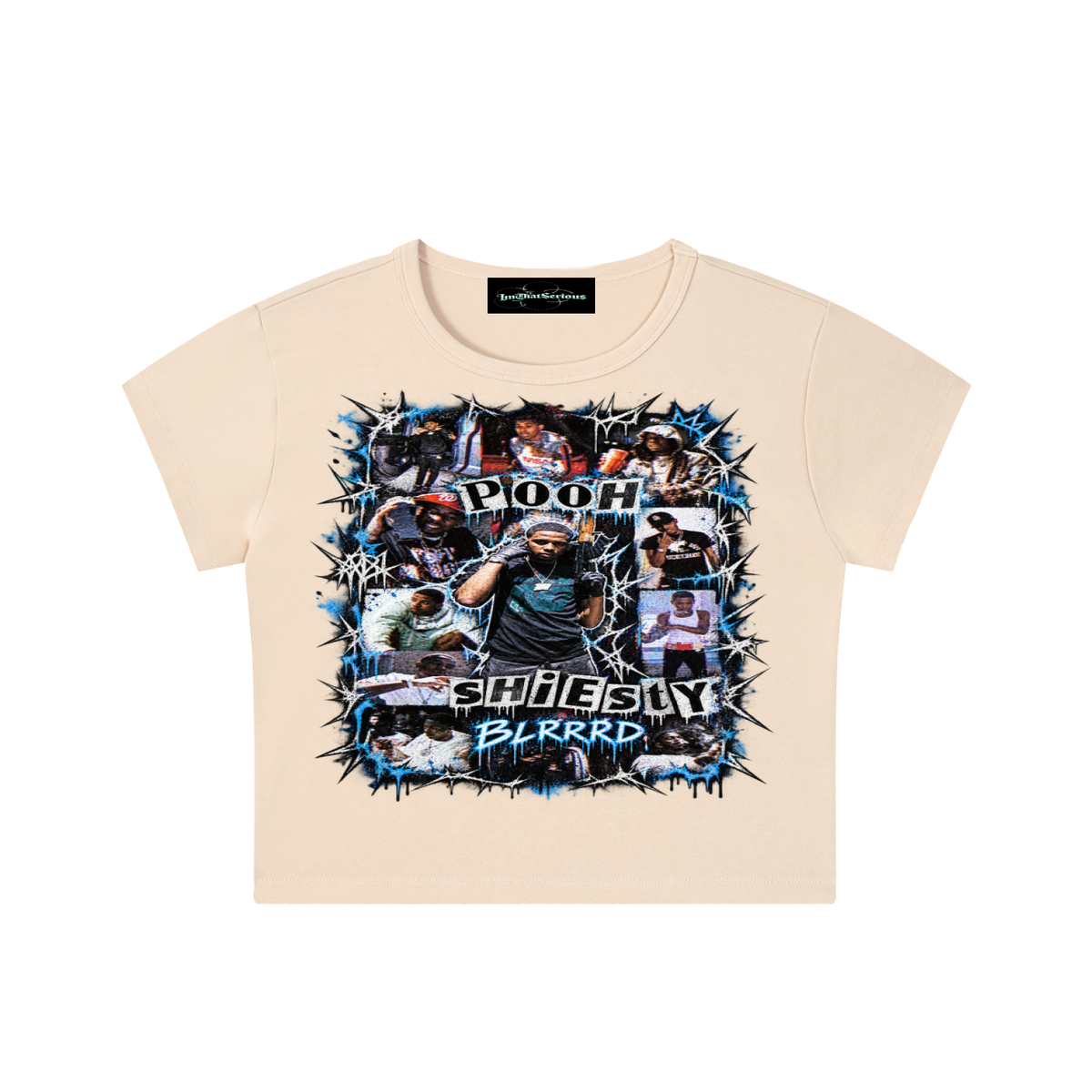 Shiesty' Snow Washed Crop Top