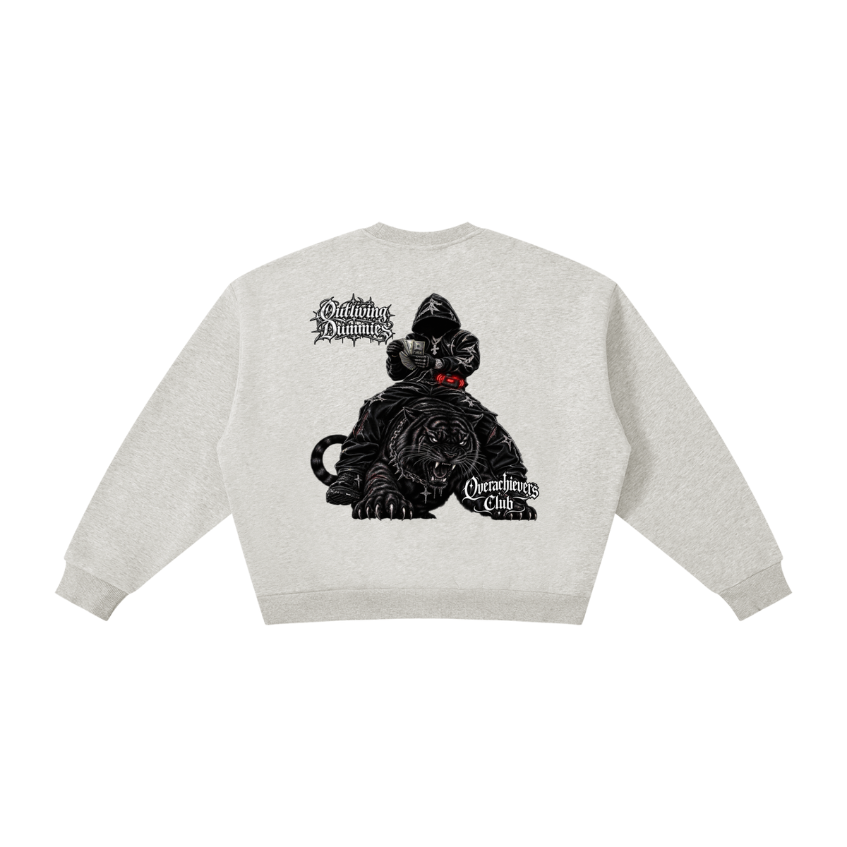 Overachievers Club' Oversized Boxy Fleece Hoodie, Sweatshirt, Sweatpant & Shorts Fit