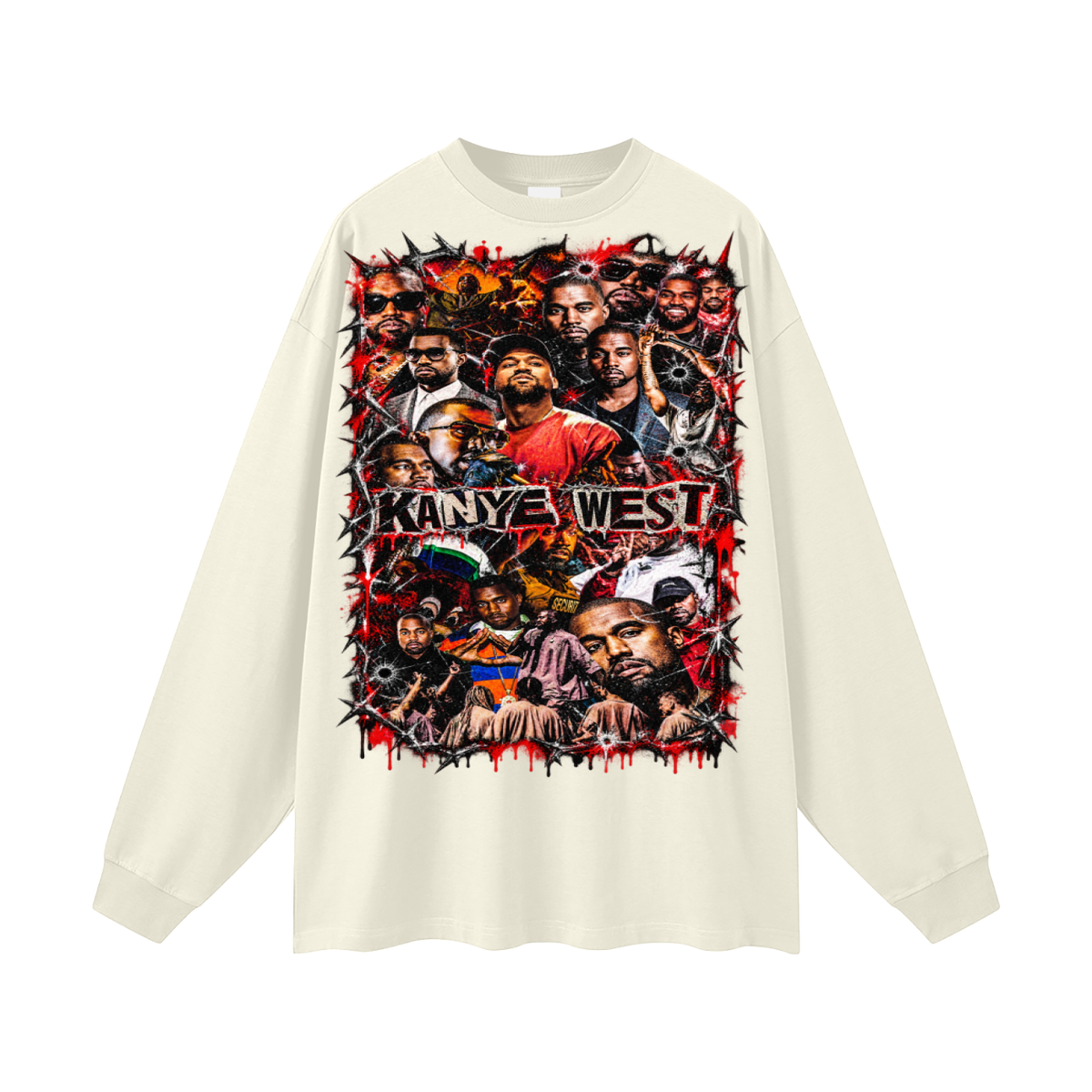 Kanye' Oversized Long Sleeve T-Shirt