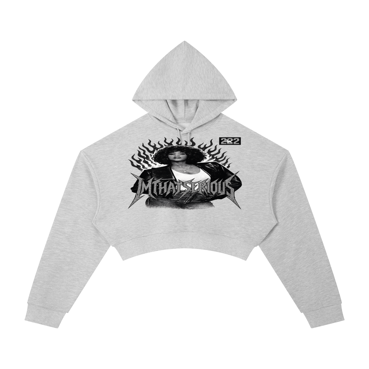 Whitney Houston' Cropped Hoodie & Sweatpant Tracksuit